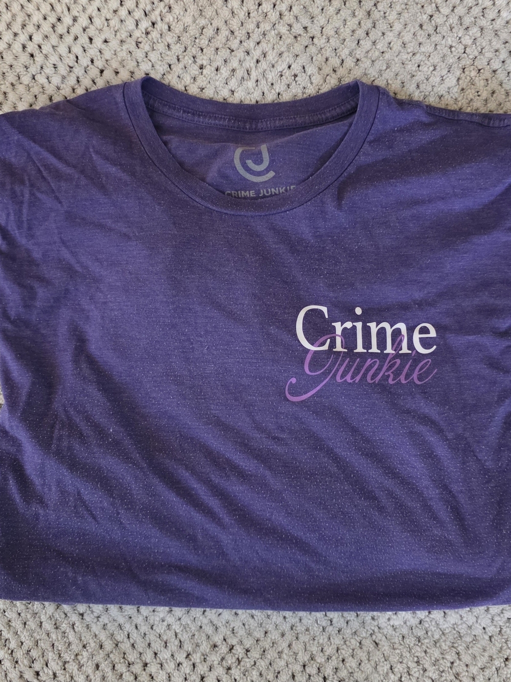 Crime Junkie Purple Short Sleeve Tee